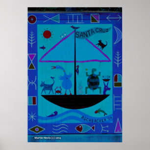 Dieren op de boot poster