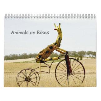 Dieren op fietsenkalender kalender