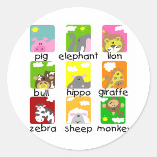 Dieren op paradeT-shirts en cadeautjes Ronde Sticker