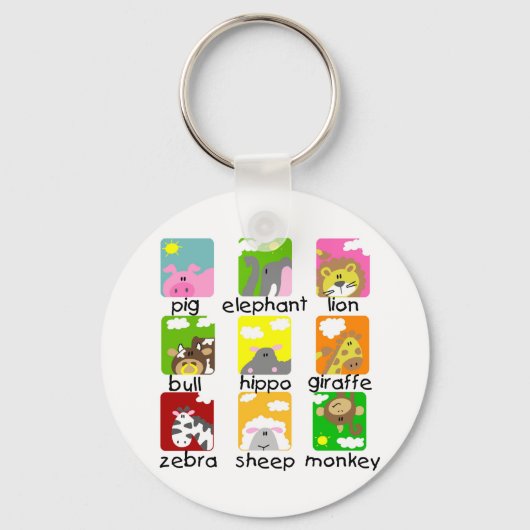 Dieren op paradeT-shirts en cadeautjes Sleutelhanger (Voorkant)