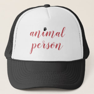 Dieren Persoon Pootafdruk Roze Citaat Trucker Pet