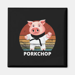 Dieren Puns Varken Karate Varkensvlees Chop Pun Magneet