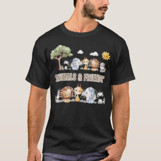 Dieren retro jongen t-shirt