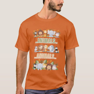 Dieren retro t-shirt