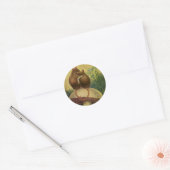  dieren, Romance- en liefdesmuizen Ronde Sticker (Envelop)