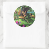 dieren ronde sticker (Tas)