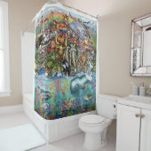 Dieren schotelgordijn douchegordijn (In situ)