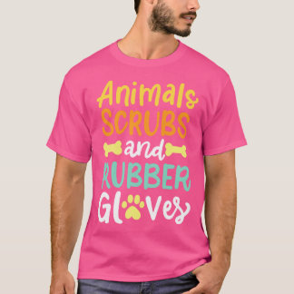 Dieren Schrobben en rubberen handschoenen Dierenar T-shirt
