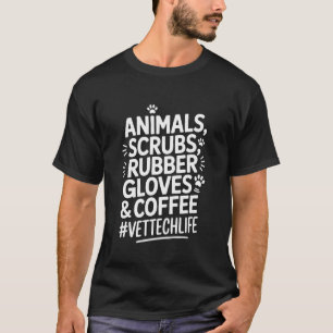 Dieren Scrubben Rubber Handschoenen & Koffie, Veet T-shirt