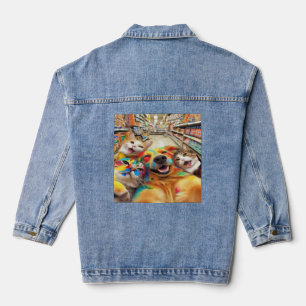 Dieren Selfie met Regenboog in de Supermarkt – Kle Denim Jacket