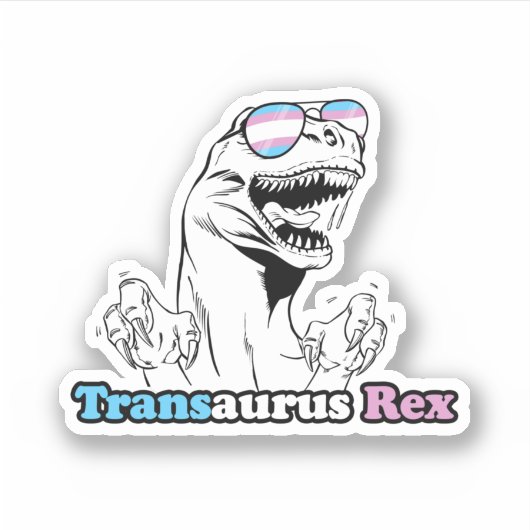 Dieren trots - Transaurus Rex Sticker (Voorkant)