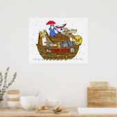 Dieren Twee bij Twee op Noah's Ark Poster (Keuken)