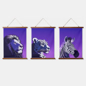 Dieren uit de jaren 80 hangend wandkleed (Driedubbel)