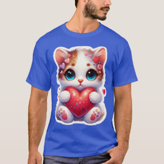 dieren Valentijnsdag schattig kat TShirt