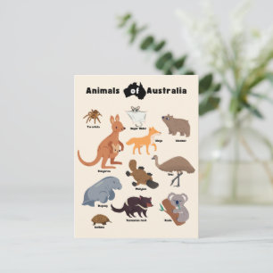 Dieren van Australië Aussie Wildlife Briefkaart