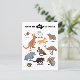 Dieren van Australië Aussie Wildlife Briefkaart