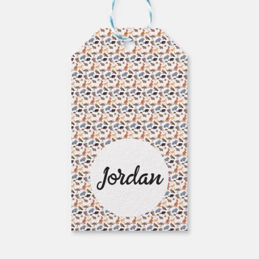 Dieren van Australië Aussie Wildlife Cadeaulabel (Achterkant)