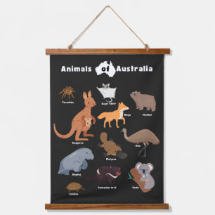 Dieren van Australië Aussie Wildlife Hangend Wandkleed
