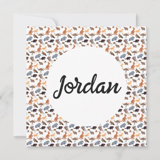 Dieren van Australië Aussie Wildlife Kaart (Voorkant)