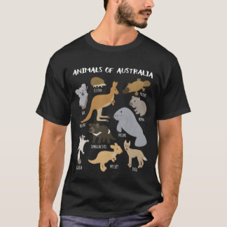 Dieren van Australië Australische Dierenliefhebber T-shirt