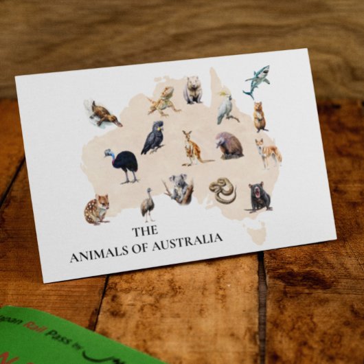 Dieren van Australië   Briefkaart