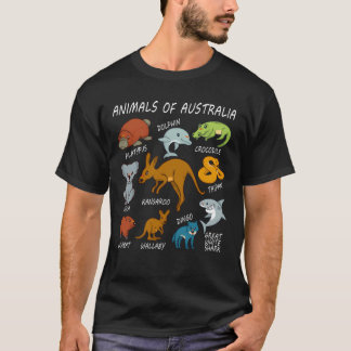 Dieren Van Australië retro T-shirt