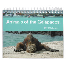 Dieren van de kalender Galapagos 2019