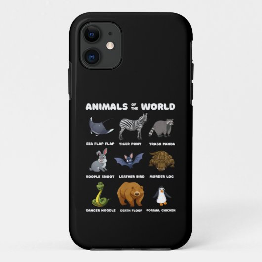 Dieren van de wereld geven grappige zeldzame diere Case-Mate iPhone case (Achterkant)