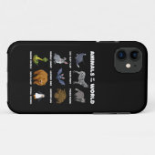 Dieren van de wereld geven grappige zeldzame diere Case-Mate iPhone case (Achterkant (horizontaal))