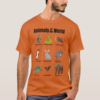 Dieren van de wereld grappige verkeerde namen cade t-shirt
