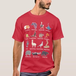 Dieren Van de Wereld Zeldzame Eotische Dieren Meme T-shirt