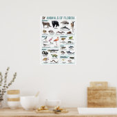 Dieren van Florida, florida usa wild lide Poster (Keuken)
