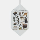 "Dieren van het Canadese Schild." Glas Ornament (Voorkant Rechts)