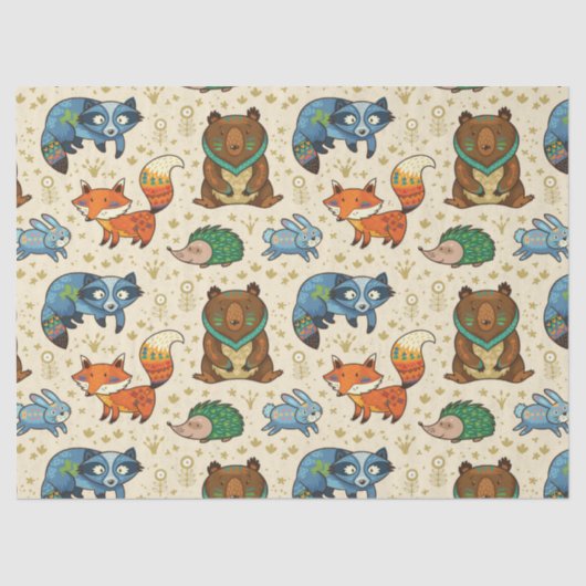 Dieren van het wild tissuepapier (Voorkant)