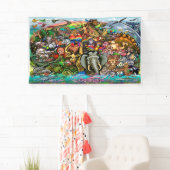 Dieren van Planet Earth Spandoek (Insitu)