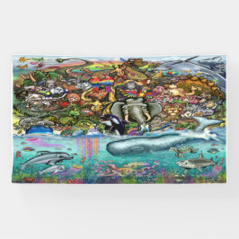 Dieren van Planet Earth Spandoek