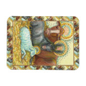 DIEREN VAN STABIEL, OX, DONKEY EN SCHAPEN MAGNEET (Horizontaal)