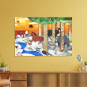 Dieren van Tennessee Canvas Afdruk (Insitu (Woonkamer))