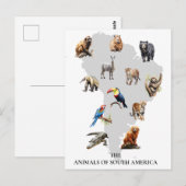 Dieren van Zuid-Amerika Wildlife Briefkaart (Voorkant / Achterkant)