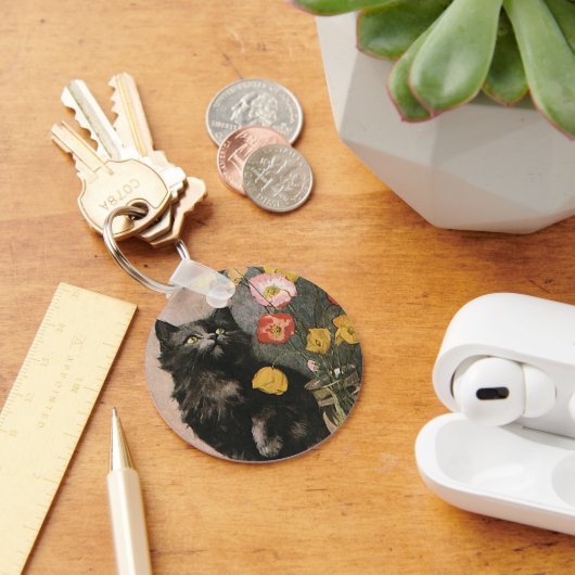 dieren, verkuilen Victoriaans keuken en bloemen Sleutelhanger (Bureau)