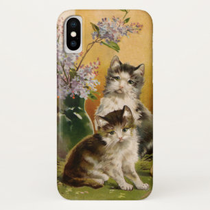  dieren, Victoriaans katten en bloemen iPhone X Hoesje