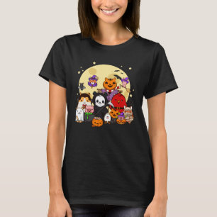 Dieren vieren Halloween samen T-shirt