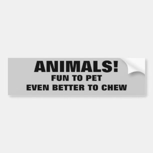 Dieren vun om beter te eten om te kauwen bumpersticker