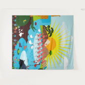 dieren wandkleed (Voorkant (horizontaal))