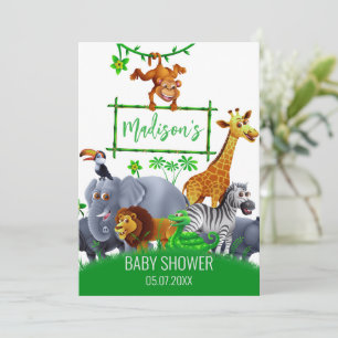 Dieren Wilde Eén Jungle groen safari winter Kaart