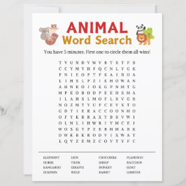 Dieren Woordzoekspel Game