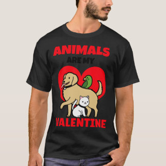 Dieren Zijn Mijn Valentijnsdag Hond Kat  Dierenart T-shirt