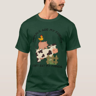 Dieren zijn mijn vrienden Ik eet mijn vrienden nie T-shirt