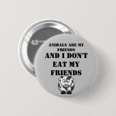 Dieren zijn mijn vrienden ronde button 5,7 cm (Voorkant /achterkant)