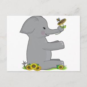 Dierenalfabet Elephant Briefkaart